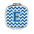 Carolines Treasures Letter E Chevron Blue and White Compact Mirror CJ1056-ESCM